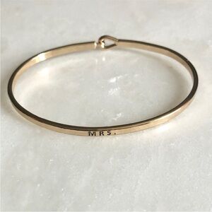 Skinny Gold Mrs. Bracelet | Bride gift